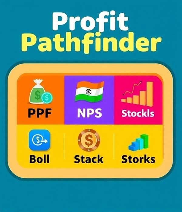 Profit Pathfinder Indian Investment Features Profit Pathfinder game showing Indian investment options like PPF, NPS, and stocks